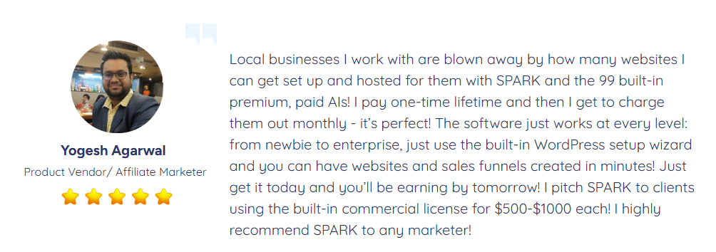 Spark Testimonial