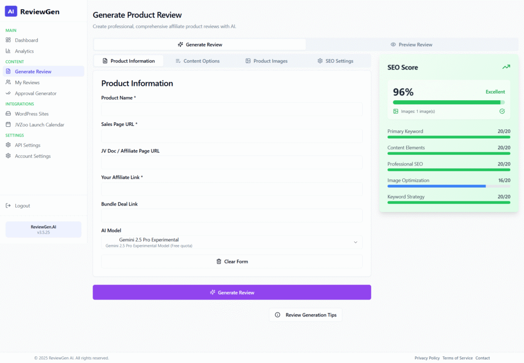 ReviewGen AI Preview 2025