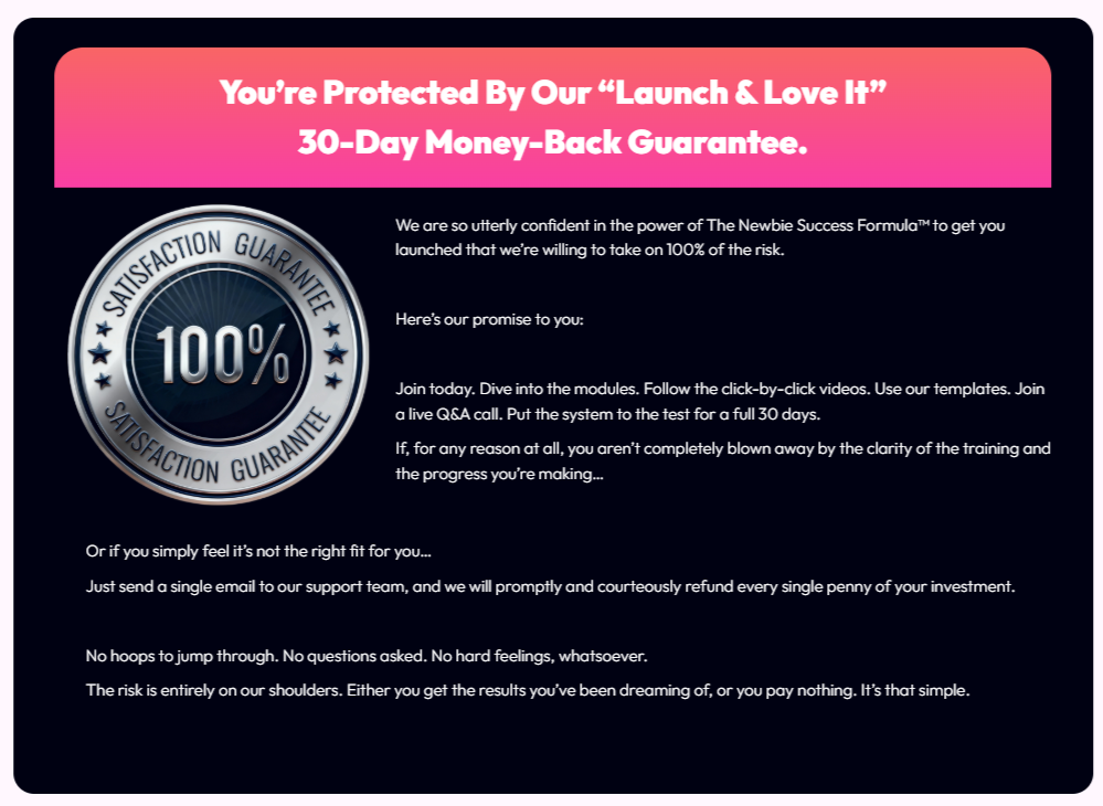 Newbie Success Formula Review