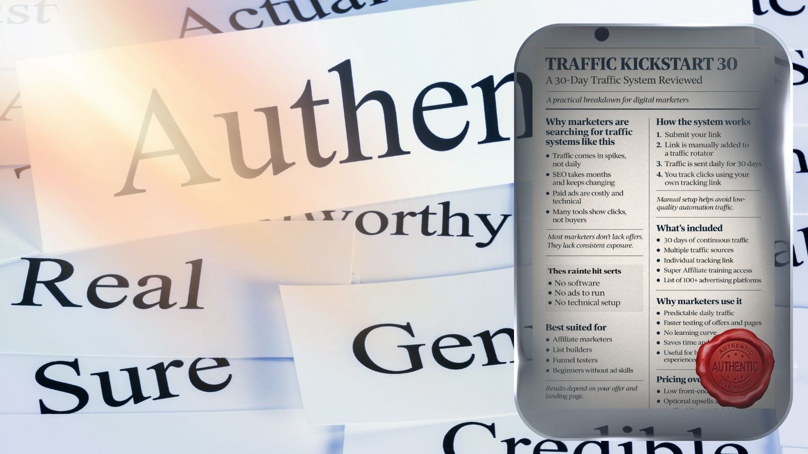 Traffic Kickstart 30 buyer traffic