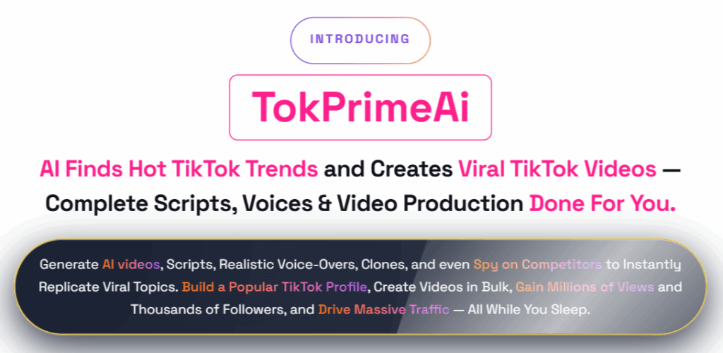 TokPrimeAi pricing