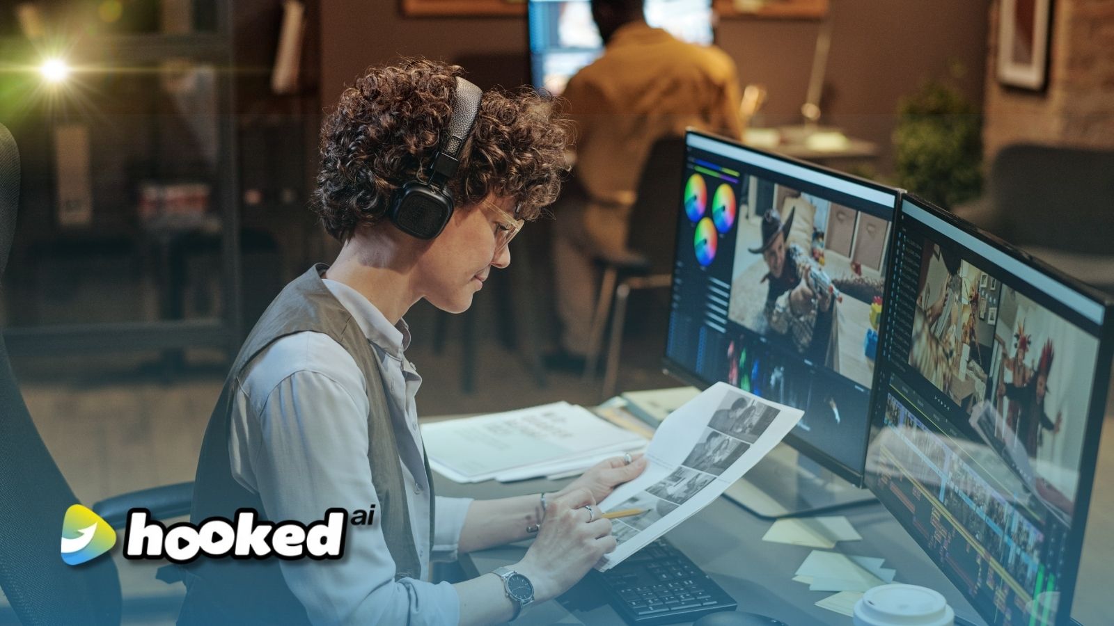Hooked AI dashboard interface showing viral video creation workflow and hook templates