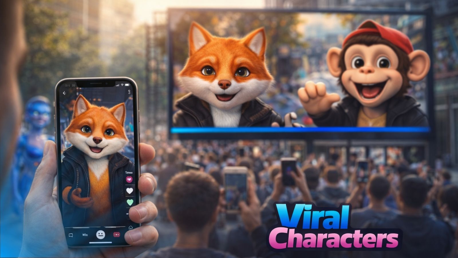 Viral Characters AI demo showing how to generate short form videos automatically
