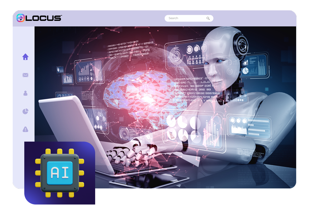 Locus AI workflow explaining how users generate responses and place links for organic traffic
