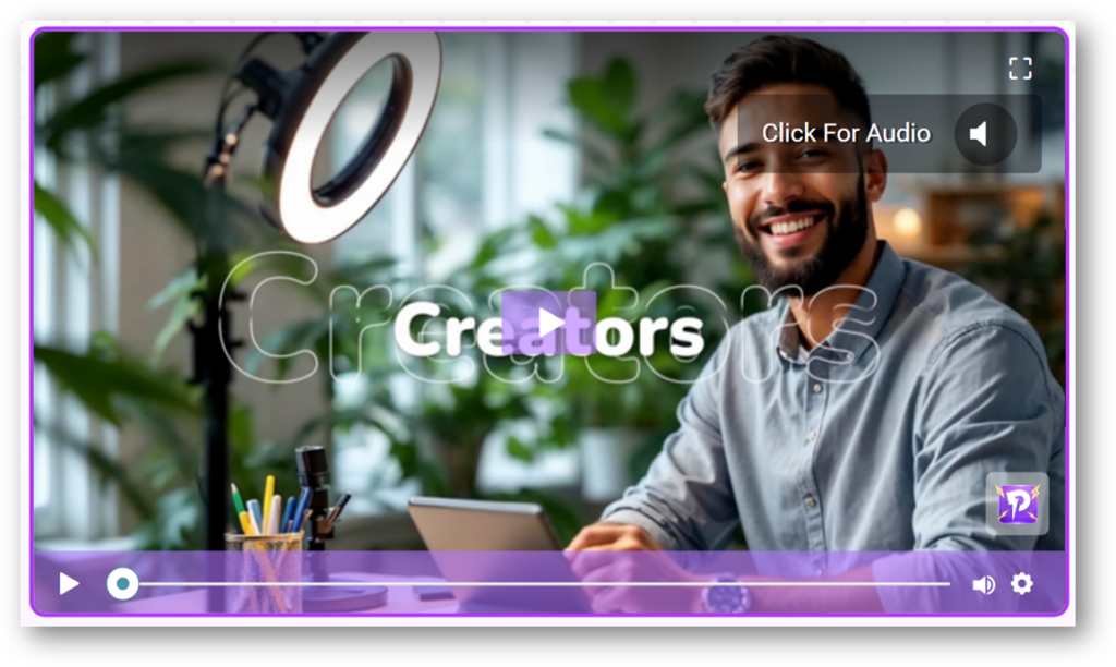 Prezent IQ demo interface showing AI avatar presenting slides and answering questions
