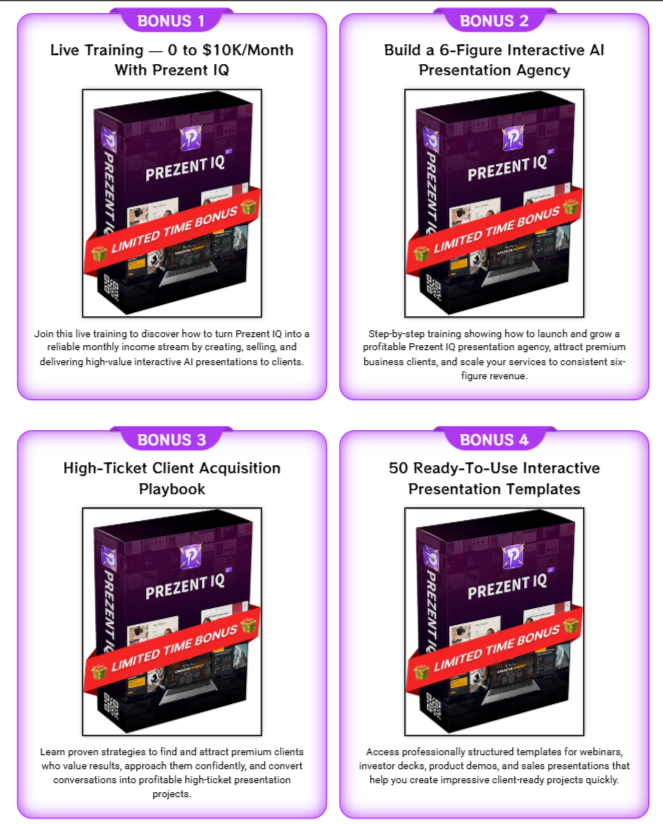 Example of a talking AI presentation created using Prezent IQ software
