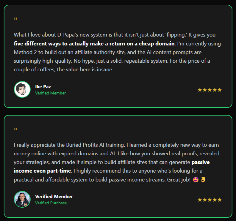 Buried Profits AI Demo Walkthrough Screen
