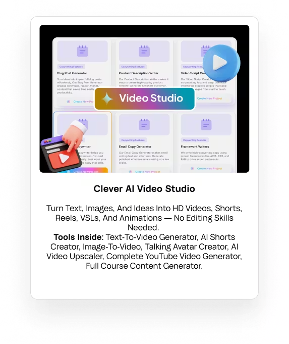 Clever AI bonuses and bundle deal included in members area
