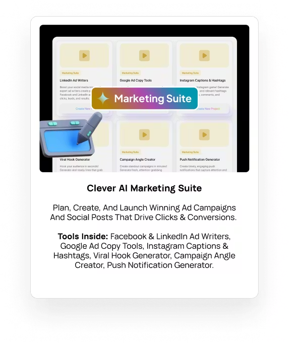 Clever AI automation system for content creation and marketing workflows
