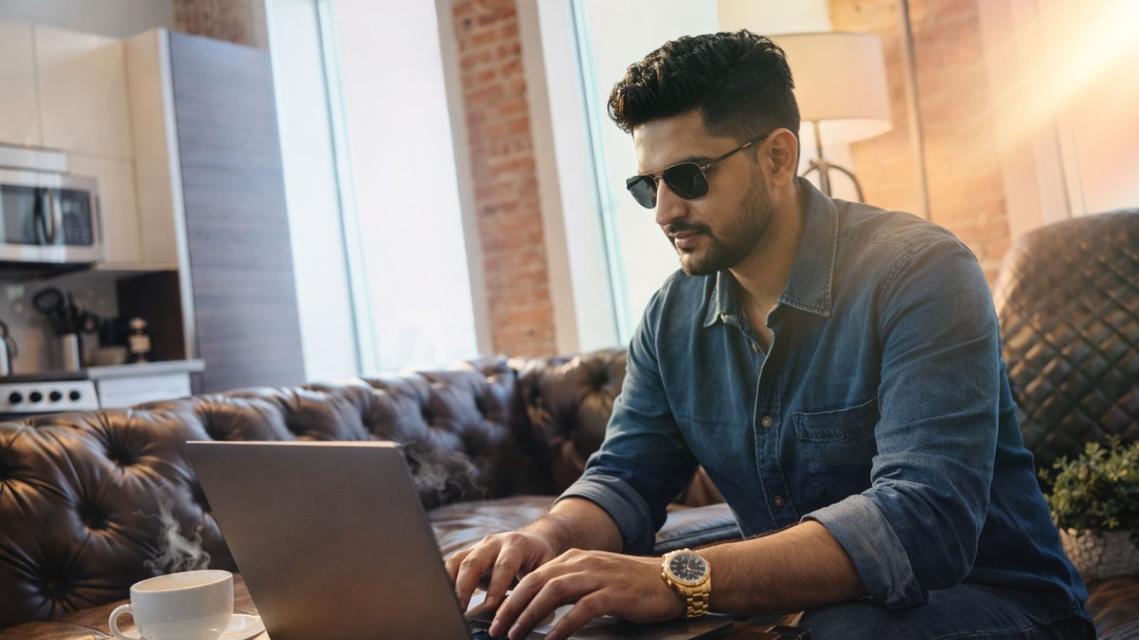 pankaj malav having morning coffee