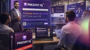 Prezent IQ review showing AI interactive presentation dashboard and automation features