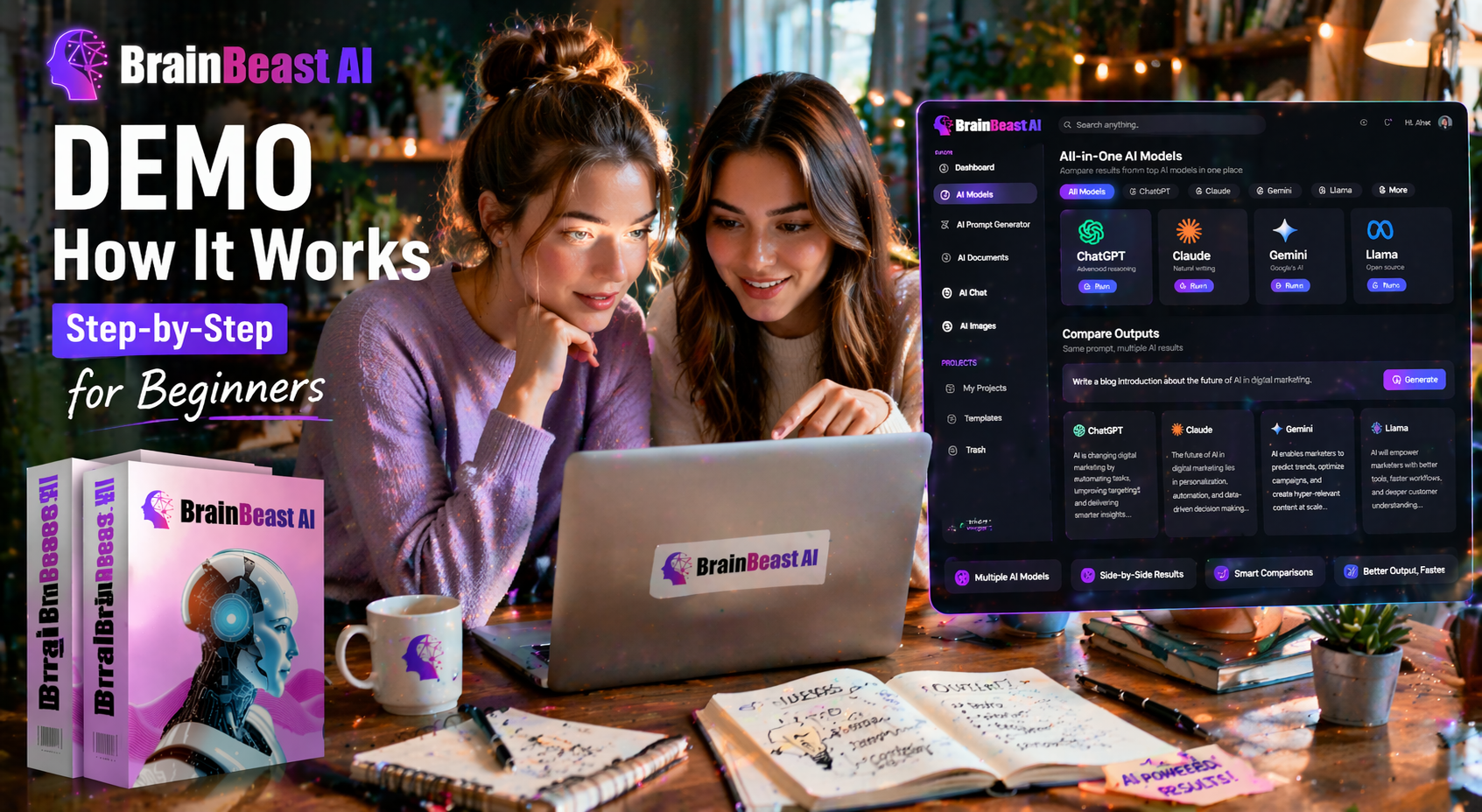 Watch how BrainBeast AI works with this beginner demo.