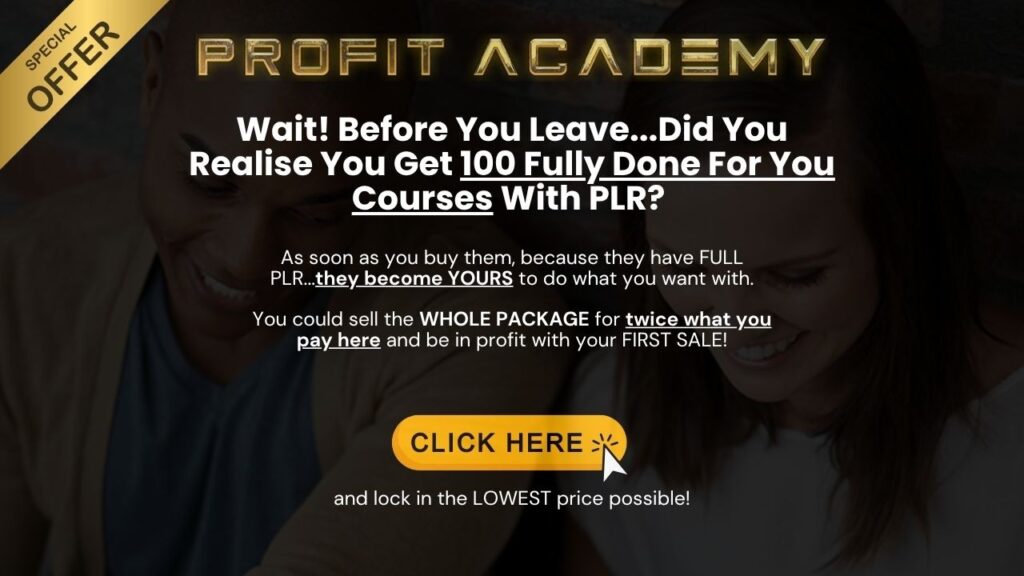 Profit Academy PLR Refund
