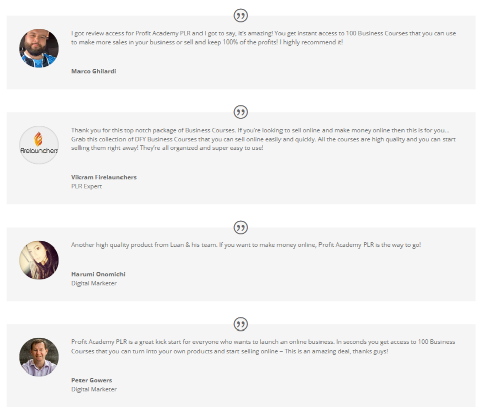 Profit Academy PLR License Guide
