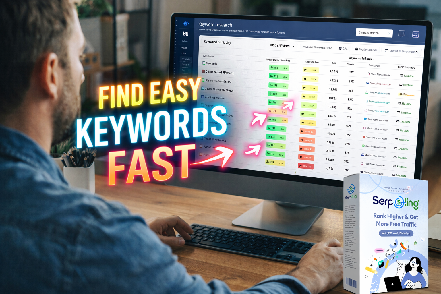 SerpSling low competition keywords