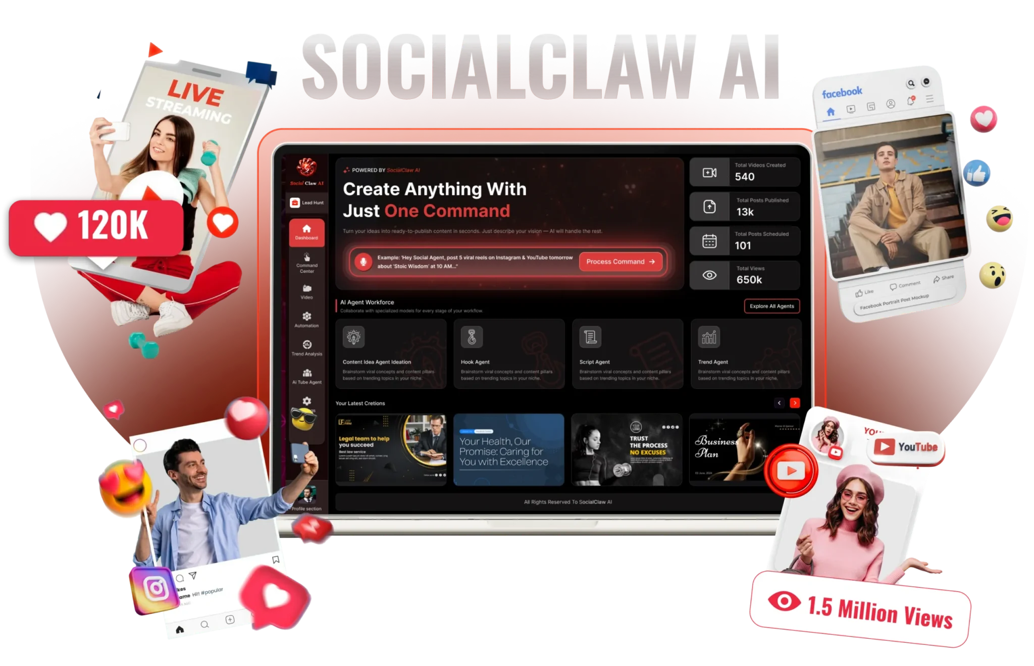 SocialClaw AI - AI social media automation business opportunity