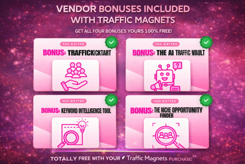 Traffic Magnets Review and Bonuses: What Do You Really Get?
