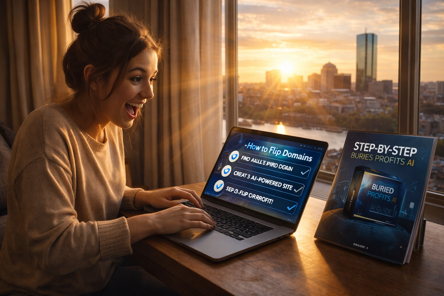 Learn how to flip domains for profit using Buried Profits AI system step by step.