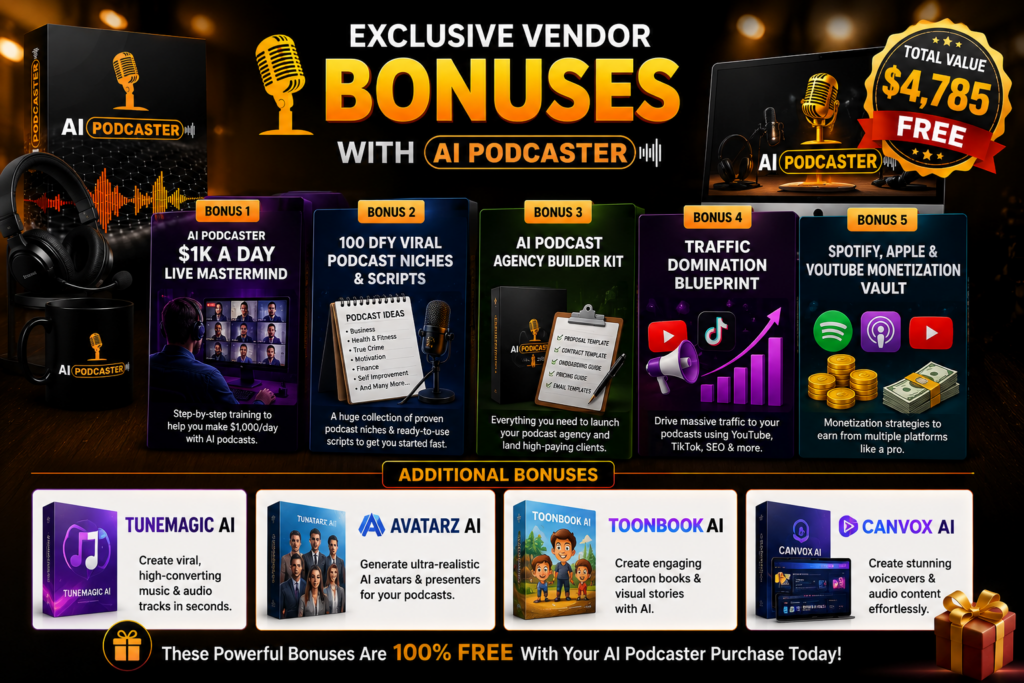 AI Podcaster Bonuses
