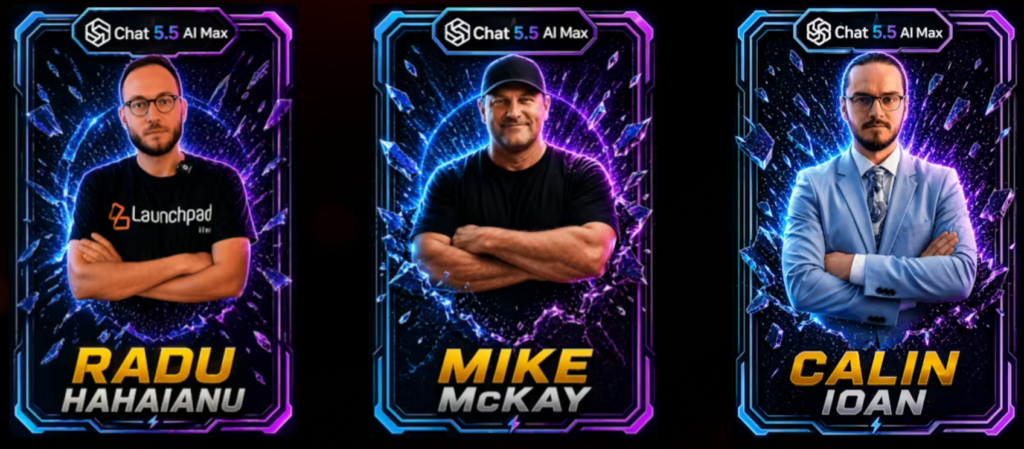 hat5.5 AI Max is created by experienced marketers and software creators Radu Hahaianu, Mike McKay, and Calin Ioan