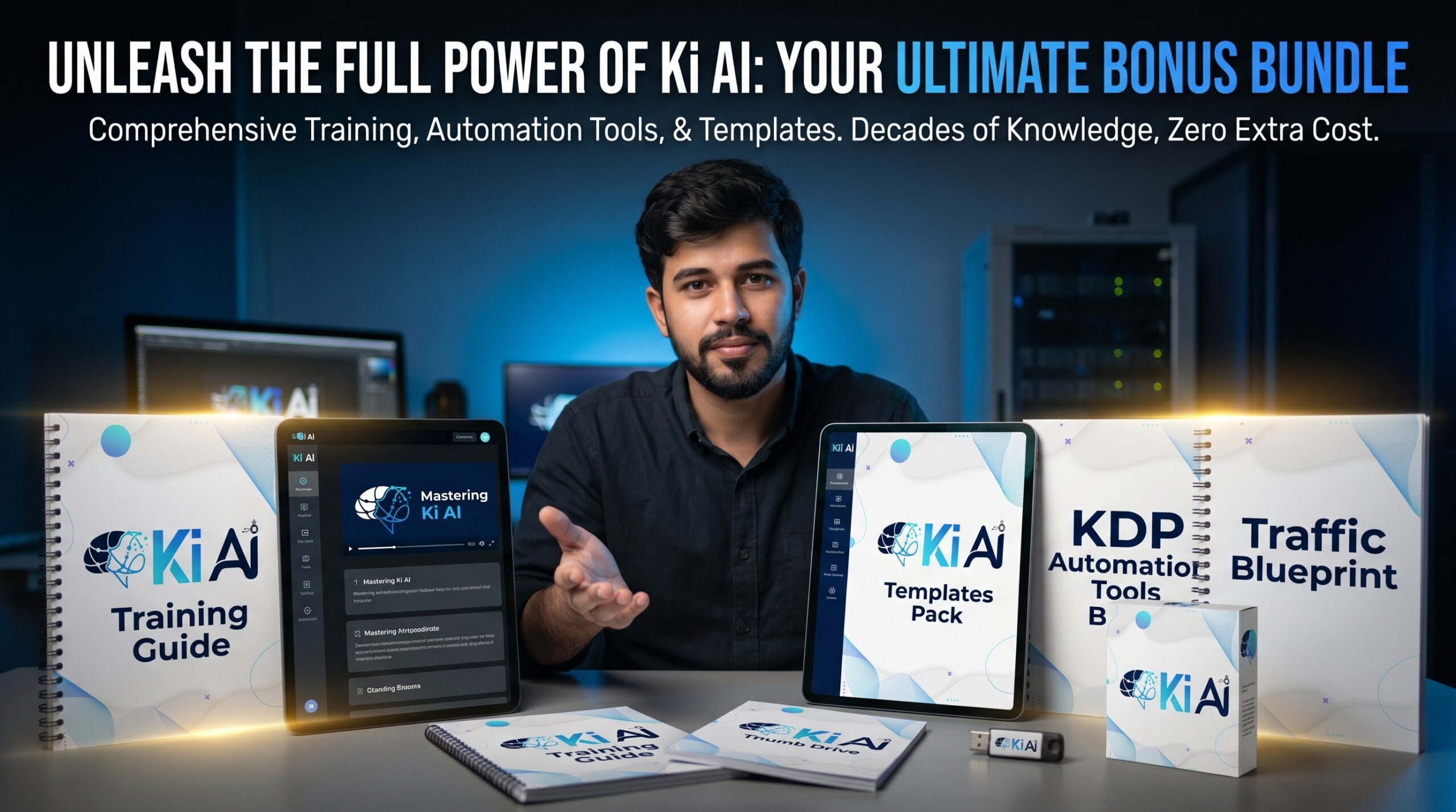 See what Ki AI bonuses are included with your purchase and how they help you get more results from the Agent Swarm platform.