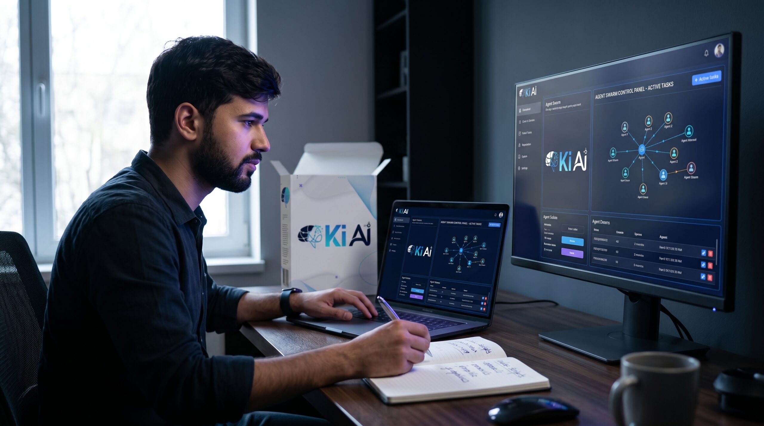 Watch a real Ki AI demo and discover how Agent Swarm can help you create videos, content, graphics and more from one dashboard.