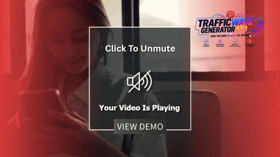TrafficWave Generator 3.0 automates much of the Pinterest workflow by generating AI-powered pins, optimizing descriptions, and scheduling content automatically. Instead of manually creating dozens of Pinterest posts, users can enter a keyword or website URL and let the system build campaigns faster.