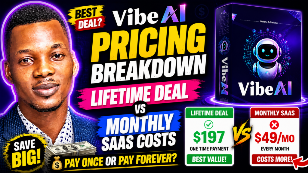 Saving on AI tools is possible for entrepreneurs. According to pricing data, Vibe AI eliminates monthly SaaS costs instantly.