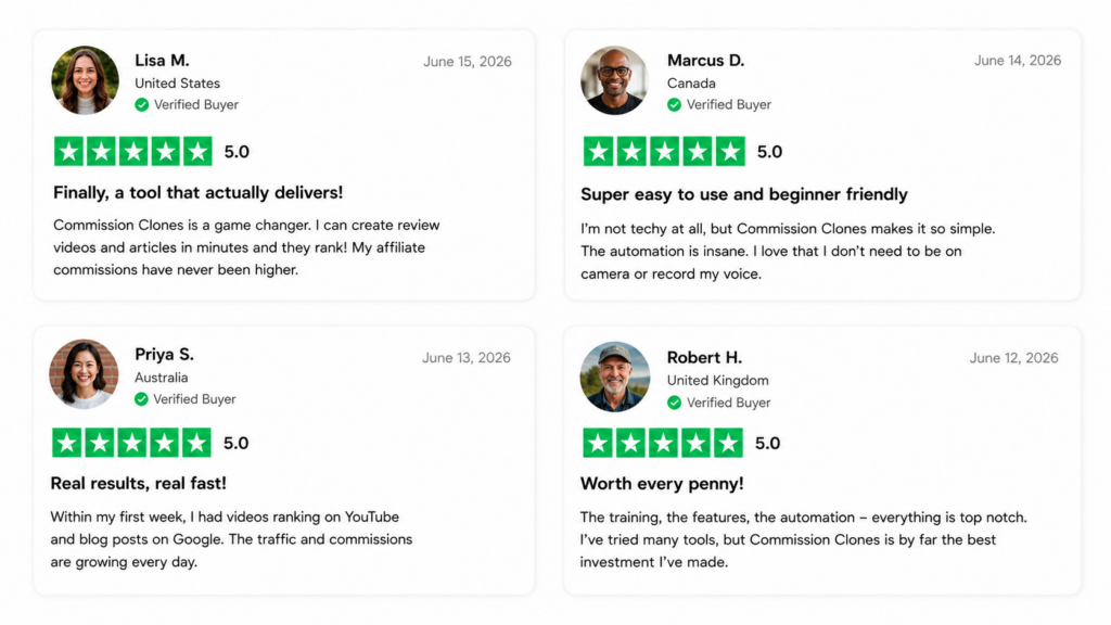 Commission Clones Testimonials