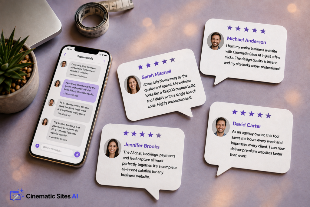 Cinematic Sites AI Testimonials