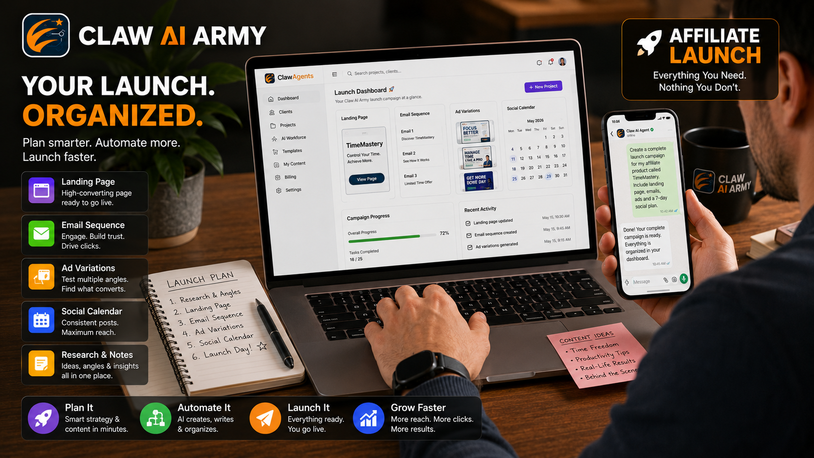 Claw AI Army for affiliate marketers