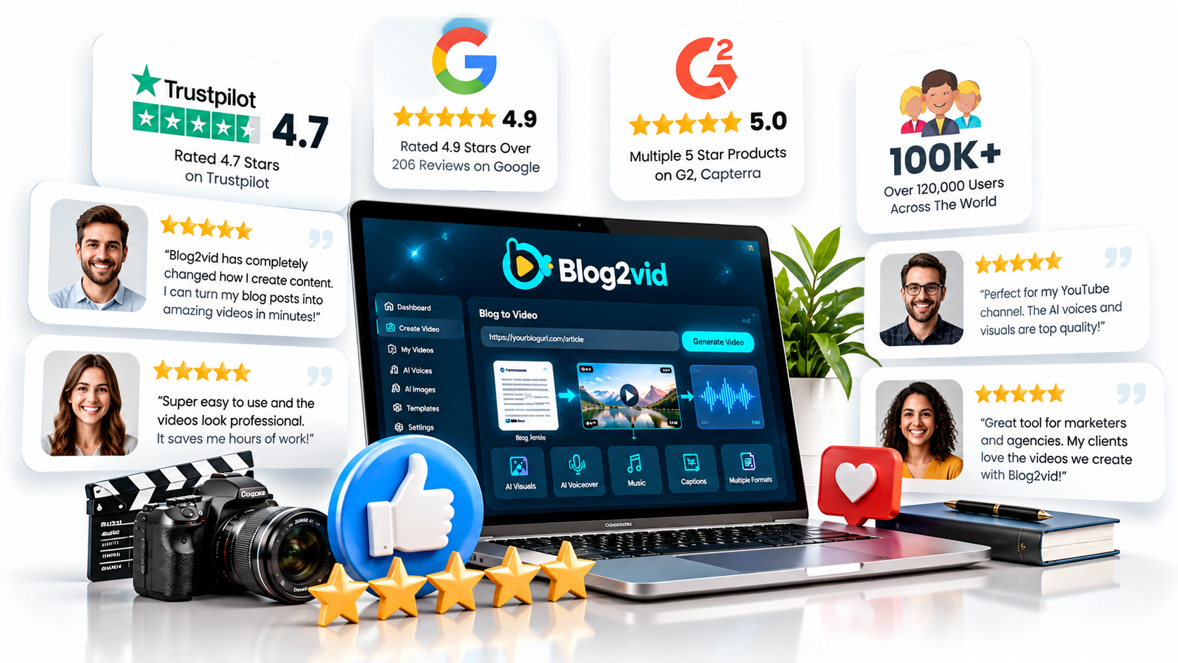 What are people saying about Blog2Vid