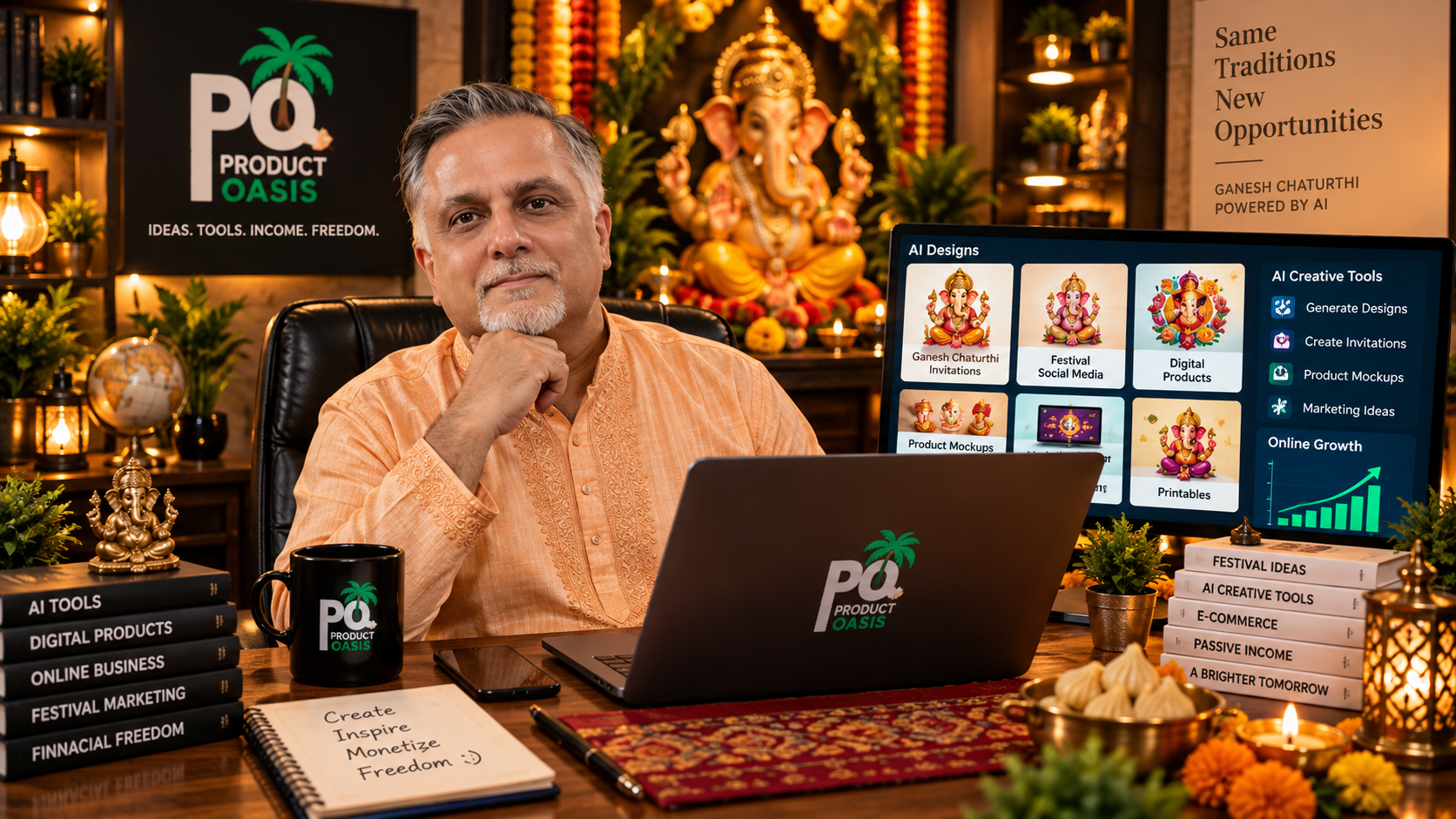 how to use AI to make money during Ganesh Chaturthi
