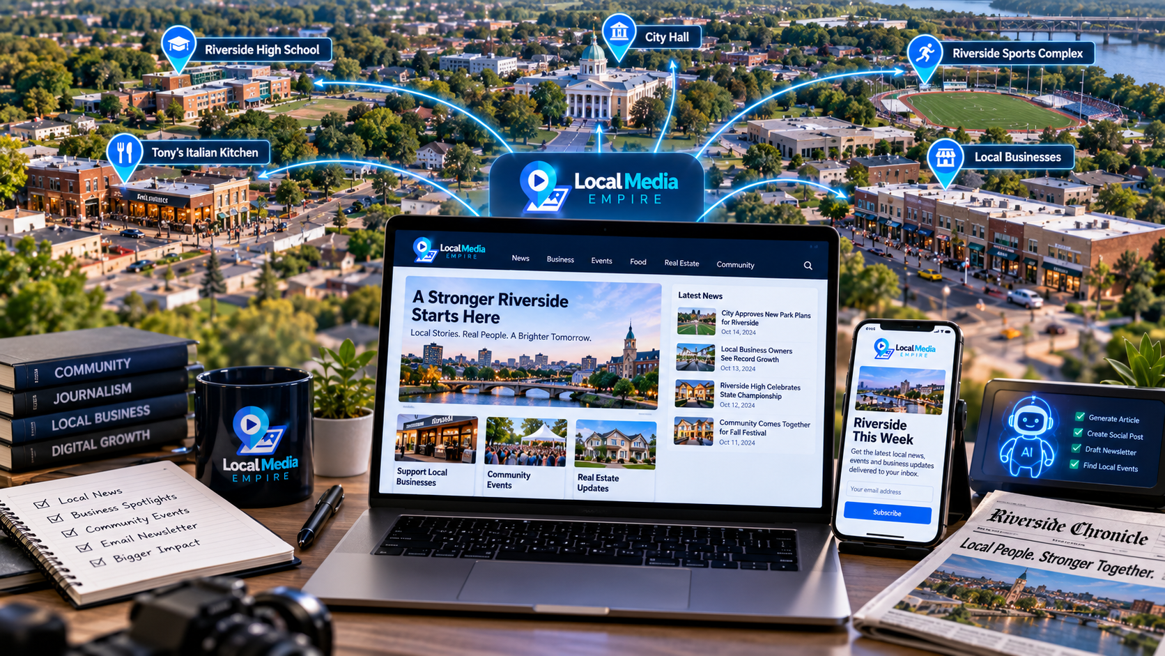 local news website without writers